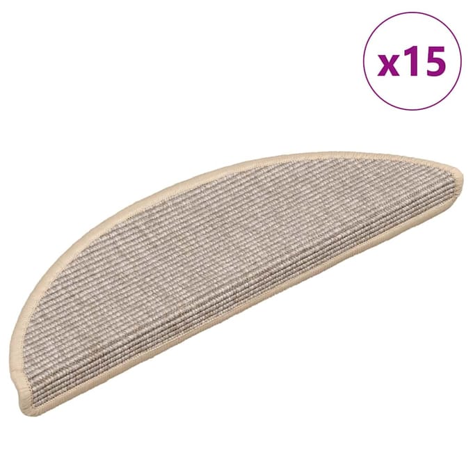 vidaXL - Trapmatten - 15 - st - 56x17x3 - cm - Zilver - Halfrond