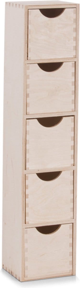 Zeller ladeblok bureau - 5 lades - 12 x 13 x 60 cm - hout