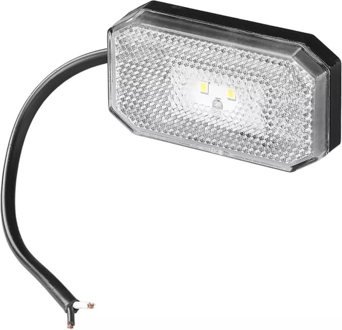 ProPlus Witte LED markeringslamp - waterdicht - 80 x 44 mm - 12/24V