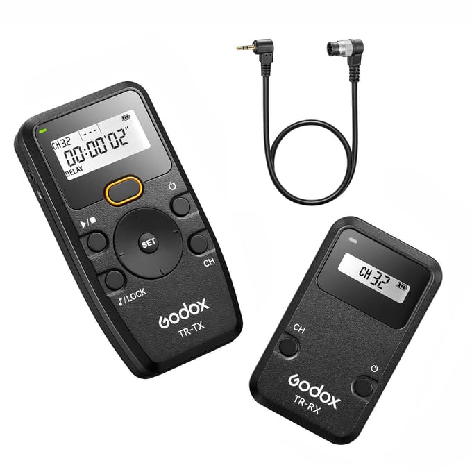 Godox TR-serie 2.4G draadloze timer afstandsbediening camera sluiter afstandsbediening(Tramzender en ontvanger) 6 TR-N1 Shutter Cable gray