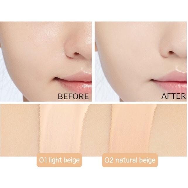 su:m37 Water-full CC Cushion Perfect Finish 01 Light Beige Special Set 4 items +RANDOM GIFT gray