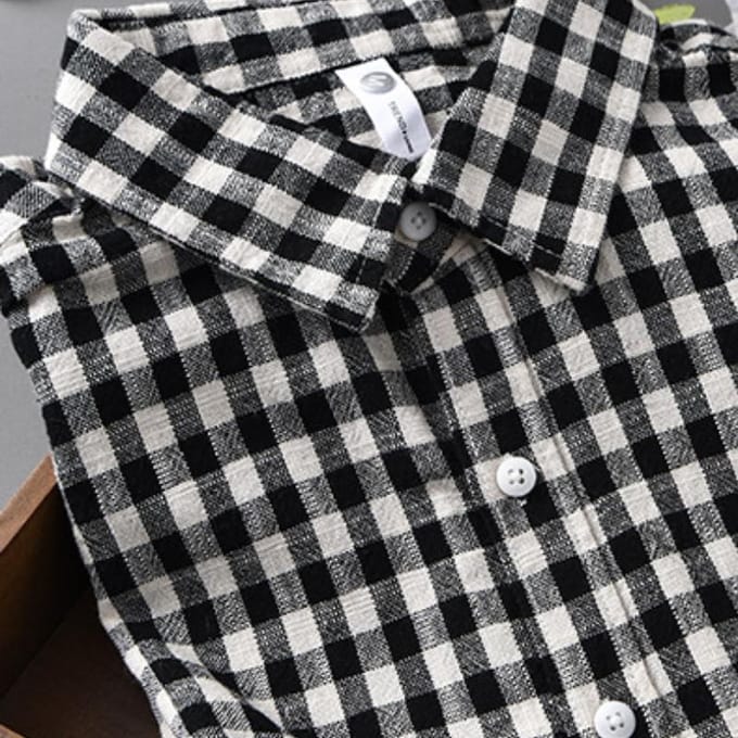 Zomer Casual Geruite Korte Mouw Blouse Los en Veelzijdig Literaire Retro Jeugd Puur Katoen Blouse L white
