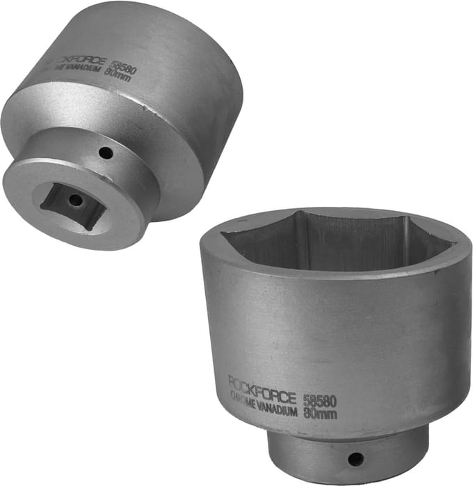 Rockforce RF-58580 - Zeskantige Dopsleutel - 1 inch - Cr-v - 80 mm