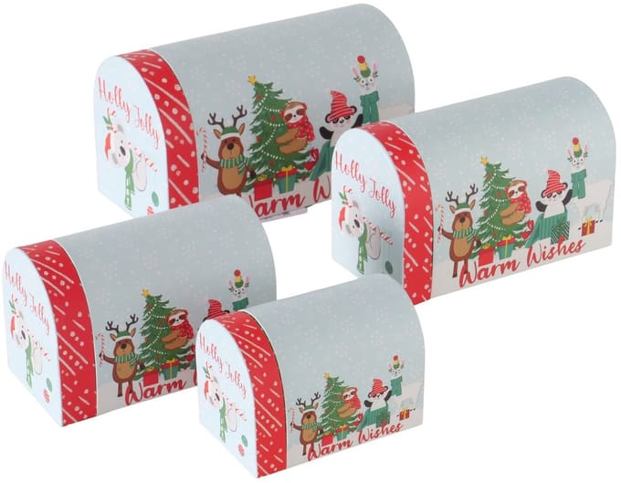 Set van 4 geneste dozen HollyJolly kerst