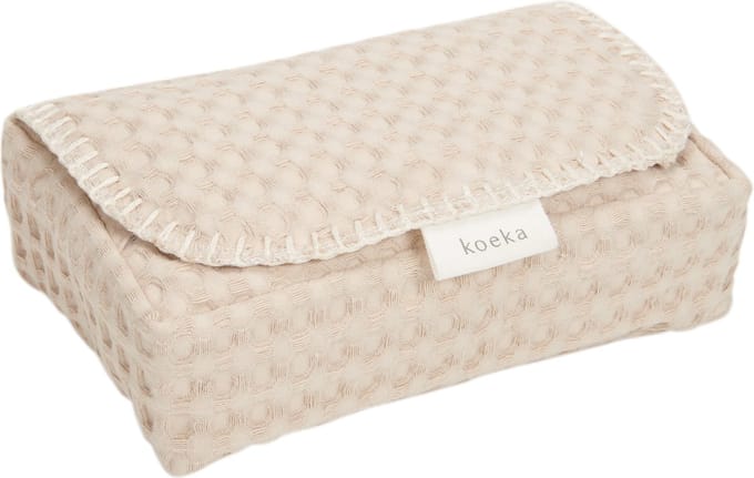 Koeka hoes voor babydoekjes wafel Antwerp sand One size