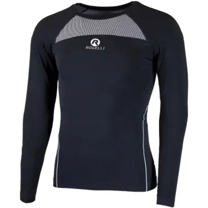 Rogelli Core 2-pack Ondershirt - Lange Mouwen - Unisex - Zwart - Maat XXL