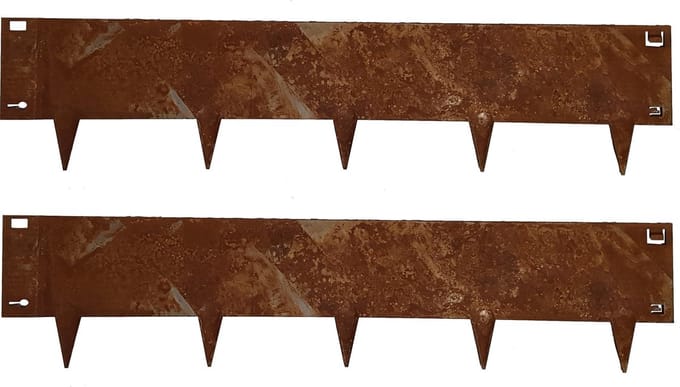 ZG-Edge Borderrand Cortenstaal 106x24 cm - 5 stuks - Kantopsluiting