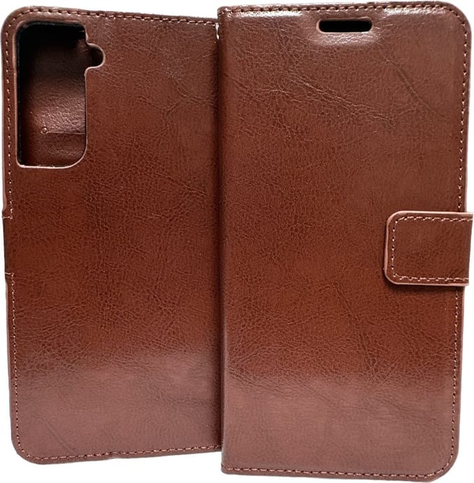 Portemonnee Book Case Hoesje Geschikt voor: Samsung Galaxy S21 - bruin