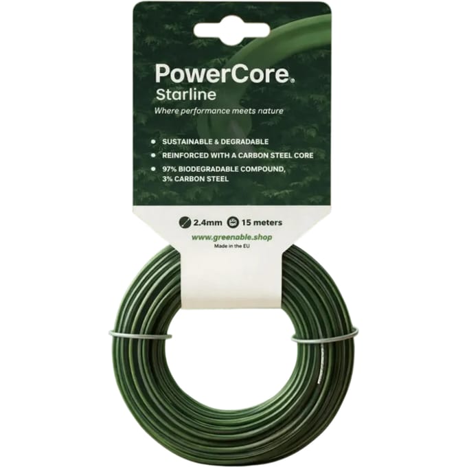 PowerCore Rond Trimmerdraad 2,4 Mm Met Carbonstalen Kern 45 Meter