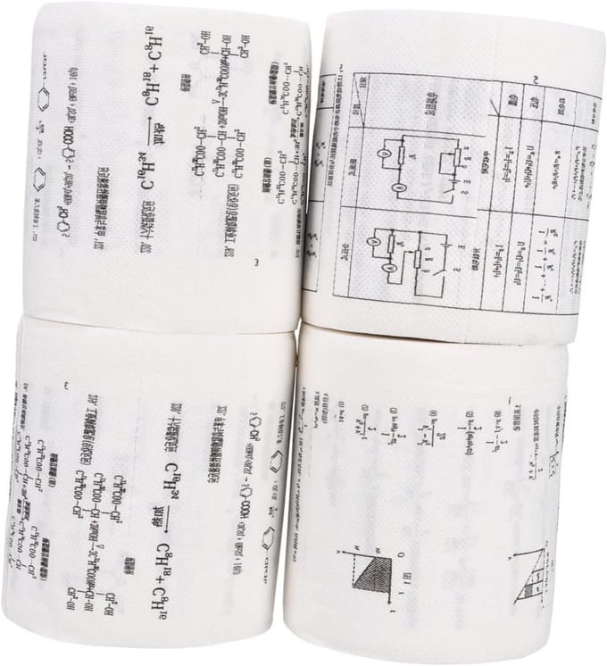 Grappig Wc-papier - Feestartikelen Huis - Thuisgebruik Decoratie - Formule Print - 4 Rollen - Wit