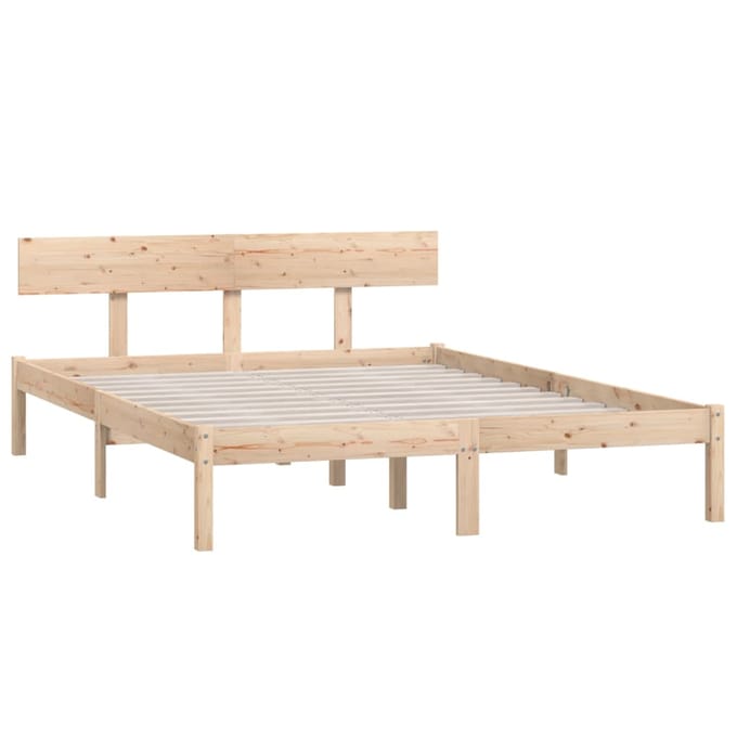 vidaXL - Bedframe - massief - hout - 120x190 - cm