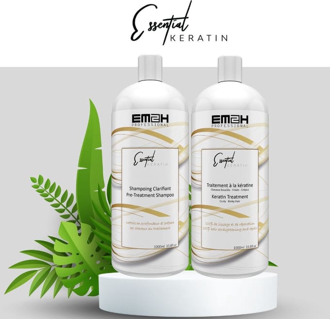 Essential Keratin Braziliaanse keratinebehandeling voor kroeshaar Kit 2x1000ml