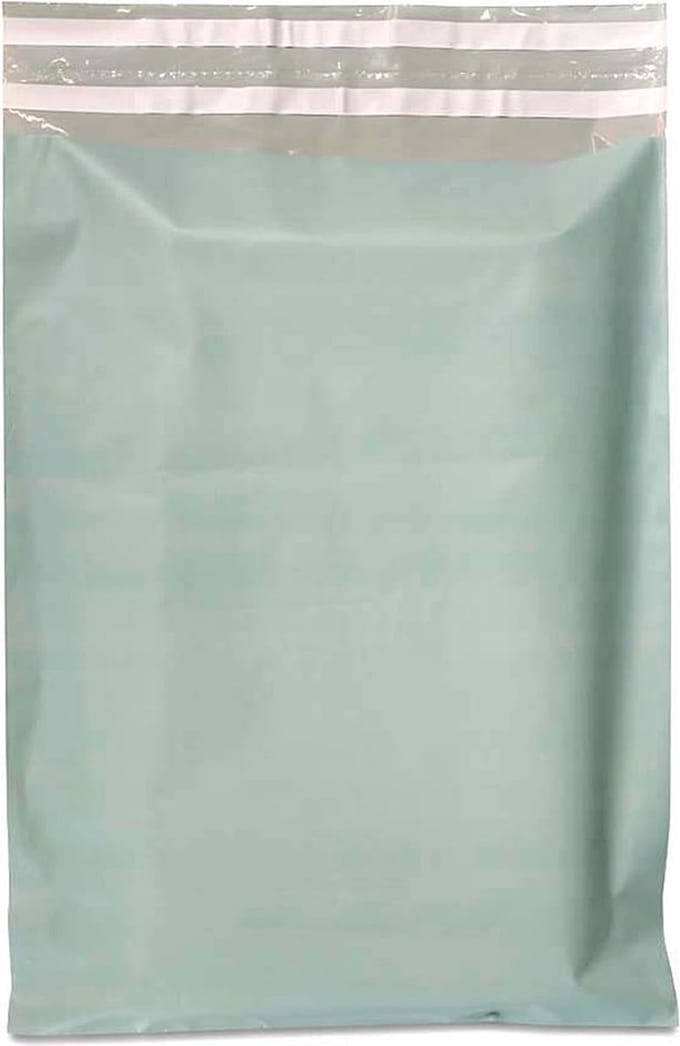 Plastic Verzendzakken MintGroen - 25 x 35 cm - Retourstrip - 20 stuks