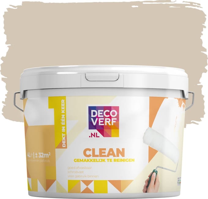 Decoverf clean muurverf bamboo creme, 4L