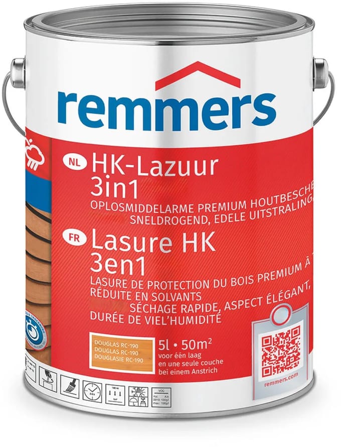Remmers HK-Lazuur 3in1 - Douglas - 5 liter