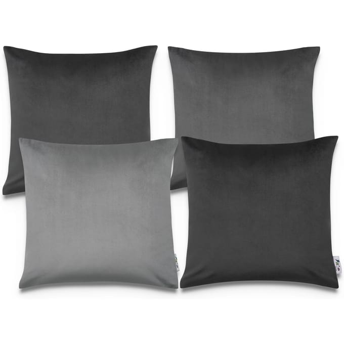 Kussensloop Chino grijs  45x45 cm, 4 stuks