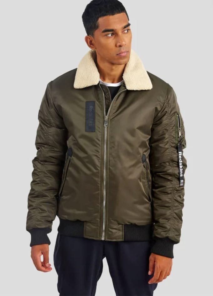 Redskins – Winter Bomberjack Heren – Groen – Hermitage Allport – M / 48