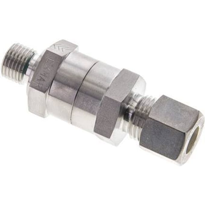10L (M16x1.5) & G1/4'' Regeling-In RVS Terugslagklep Knelfitting Buitendraad 1-250 bar ISO 8434-1