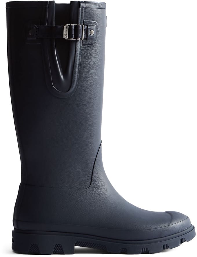 Hunter - Men's Downpour Adjustable Tall Wellington Boots Navy - Maat 46
