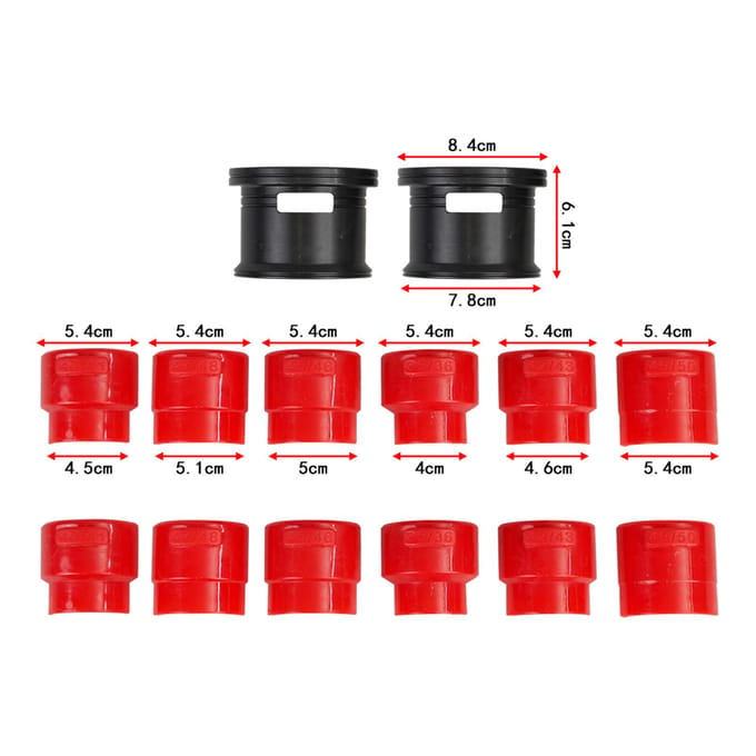 Motorfiets Fiets Vorkkeerring Drijver Gereedschapskit 14 Stuks Monteur Drijver Set 35-50mm Adapter veelkleurig