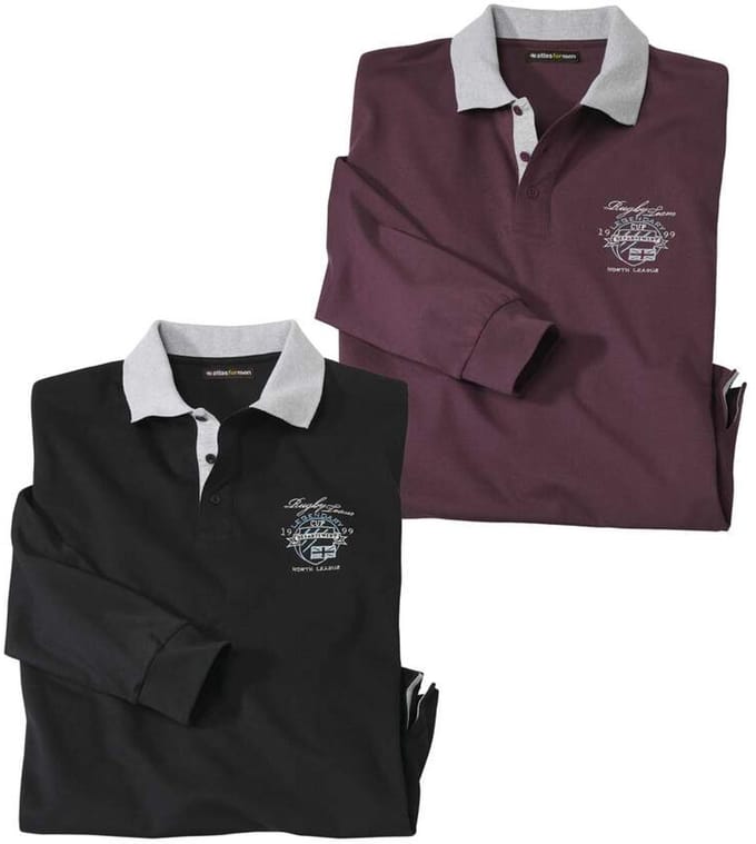 ATLAS FOR MEN - Set van 2 polo’s Expedition - Heren - Verkrijgbaar in grote maten - 5XL