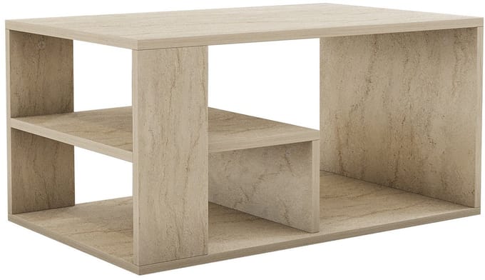 Table basse - EROS - Rectangulaire - Travertin - 80 x 50 x 40 cm