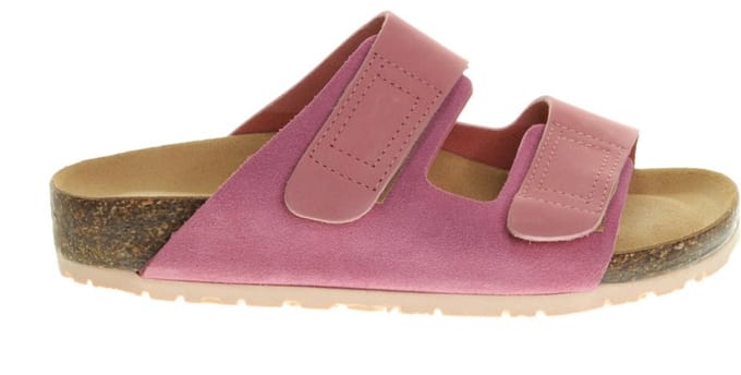 Roze Slippers Suede Velcro Bionatura maat 36
