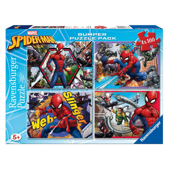 Spiderman 4-in-1 puzzel – 100 stukjes