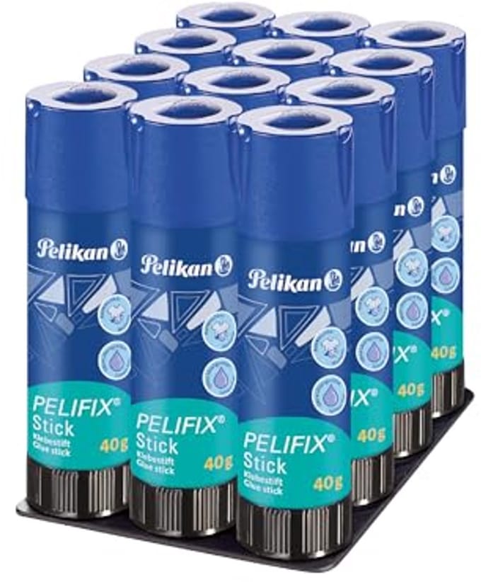 Set van 12 lijmsticks 40g voor creatief gebruik