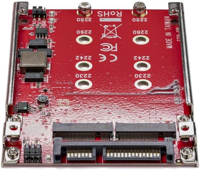StarTech.com Dual-Slot M.2 Drive to SATA Adapter for 2.5" Drive Bay - RAID - styreenhed til lagring (RAID) - M.2 Card - SATA 6Gb/s
