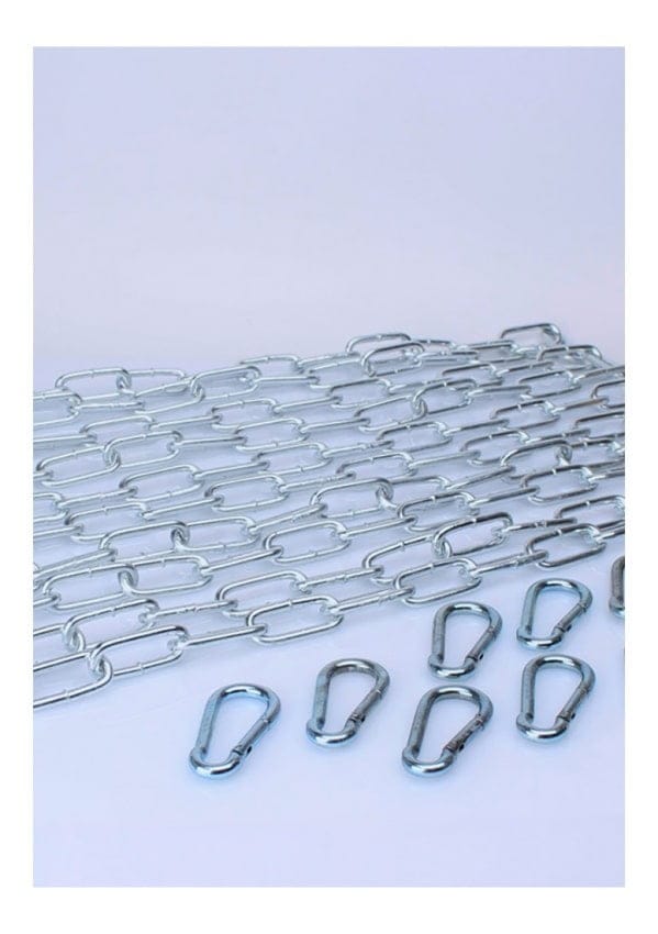 Mr. Sling KIT 5 X 120 cm Grote Schakelketting + 10 Karabijnhaken