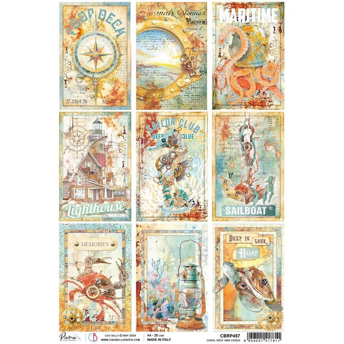 Motief strozijde "Coral Reef - Mini Cards"