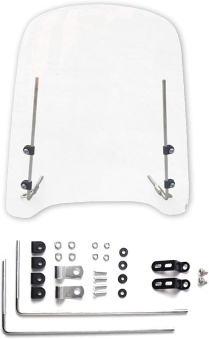 Scooter Windscherm - Motor Accessoire - Bescherming Tegen Wind - HD Hoge Transparantie - 51 x 46 cm - Multicolor