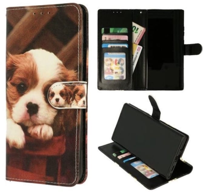 Cityhoesje Bookcase iPhone 14 Pro – Print Puppy