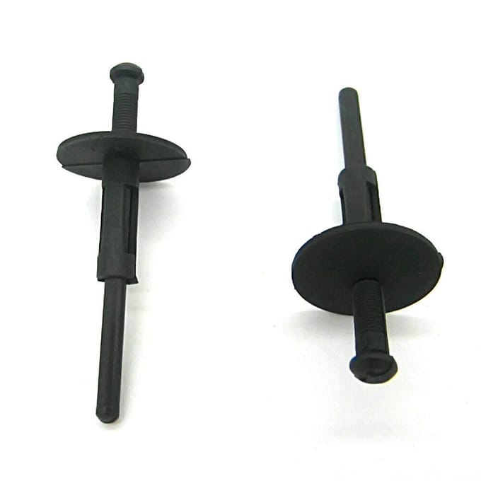 Clips de fixation de retenue de rivet de garniture de panneau de pare-chocs de voiture, 100 pièces pour BMW, trou de poussée de 6mm black