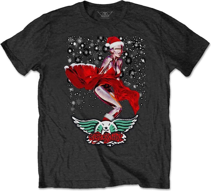 Aerosmith - Robo Santa Heren Tshirt - XL - Zwart