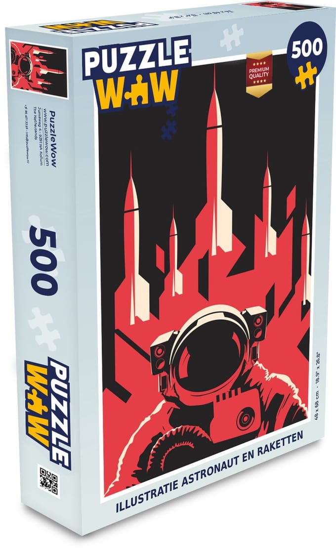 Puzzel Astronaut - Raket - Roze - Legpuzzel - Puzzel 500 stukjes