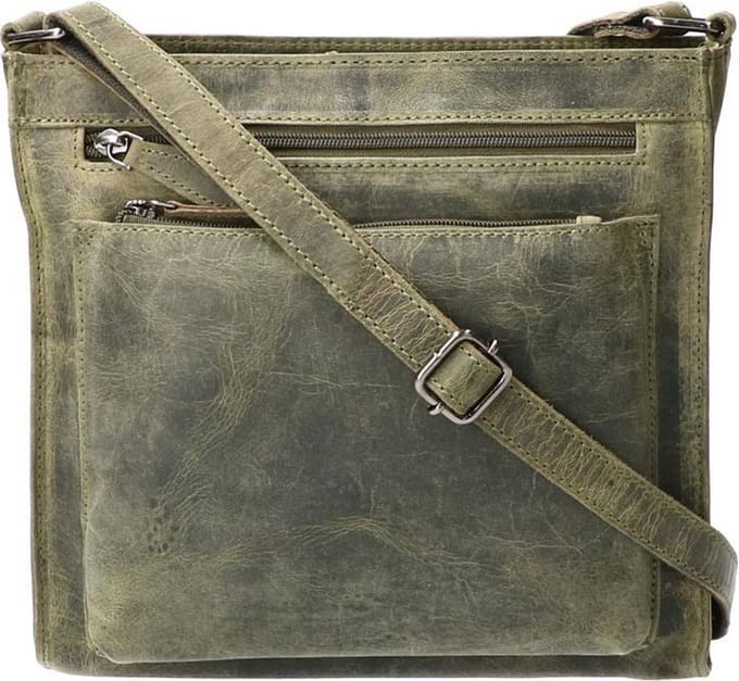 LD Leather Design Schoudertas Hunter Green UR2580