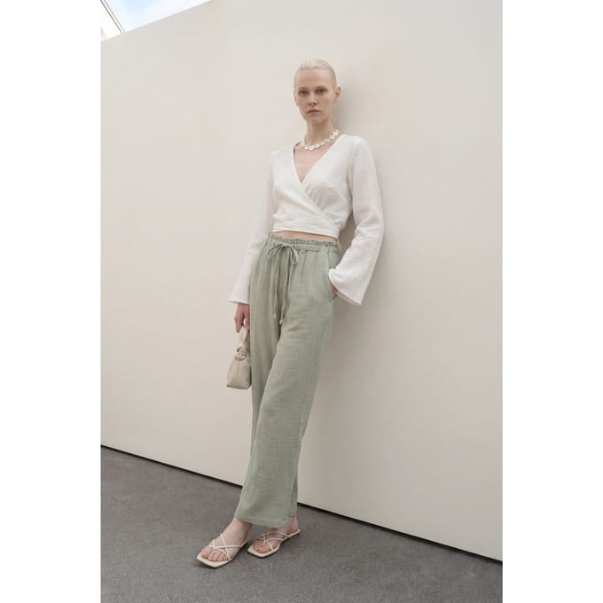 Elastische Taille Rechte Broek