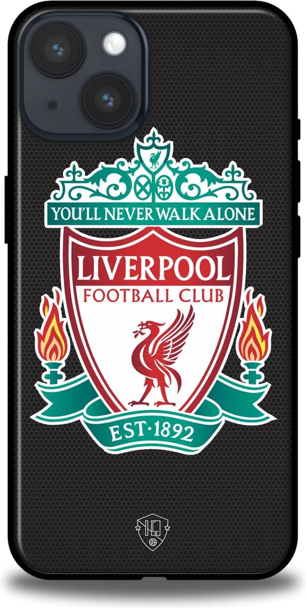 Liverpool telefoonhoesje Apple iPhone 14 - Backcover Softcase - Zwart