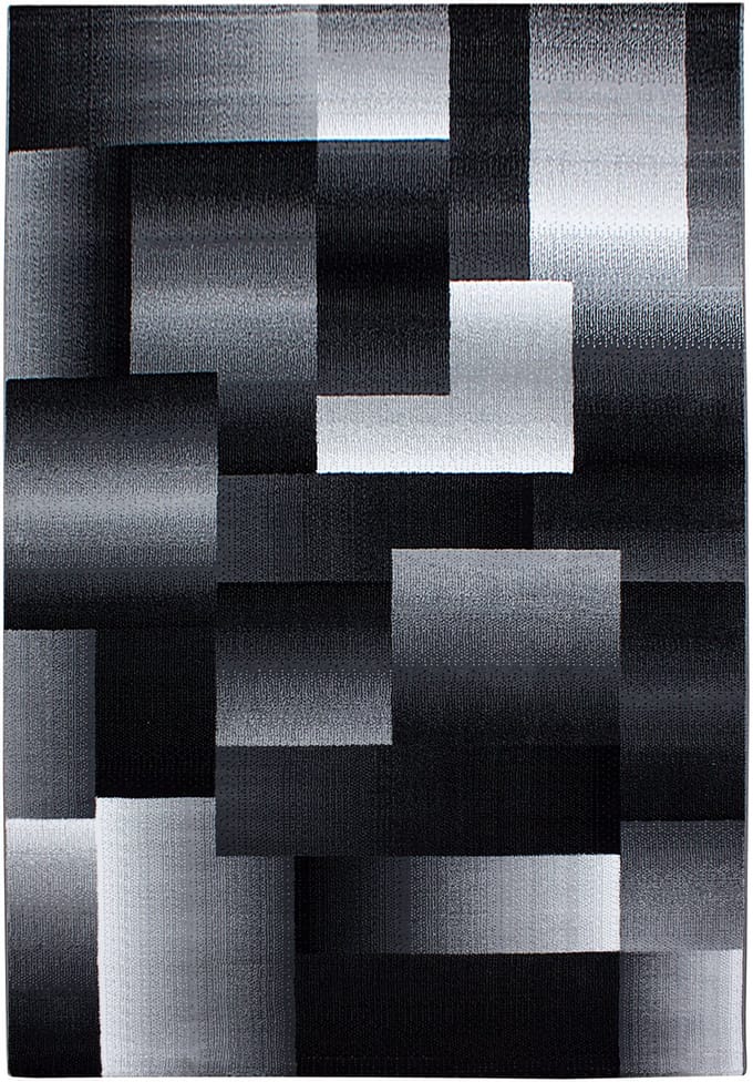 Miami Vloerkleed – Zwart – Laagpolig met Geometrisch Design