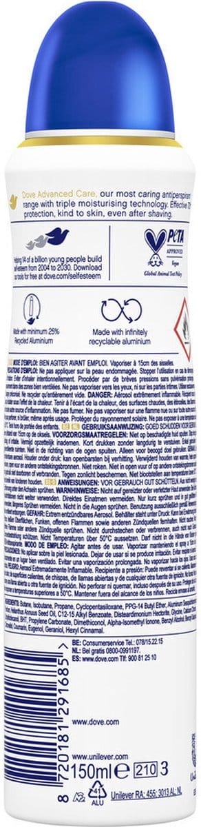 Dove - Deodorant - Spray - Original - 150ml