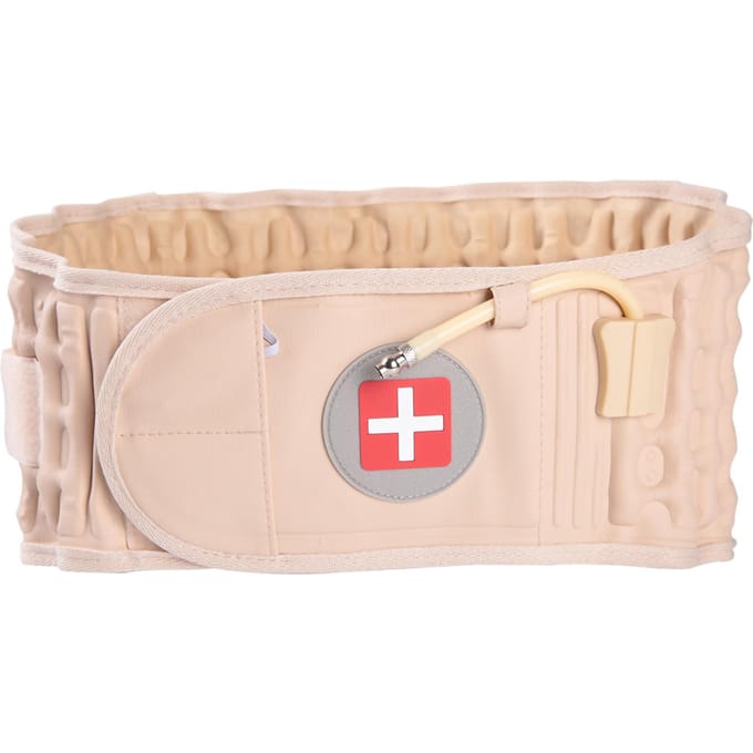 Opblaasbare Gezondheidszorg Tailleband Decompressie Pijnverlichting Rugband beige