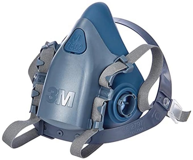 Halfmasker van siliconen met gestructureerde gezichtsafdichting, maat M - 1 stuk