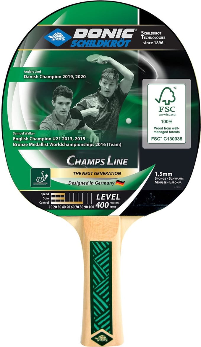 Donic Schildkröt Tafeltennisbat Champs Line 400 Zwart