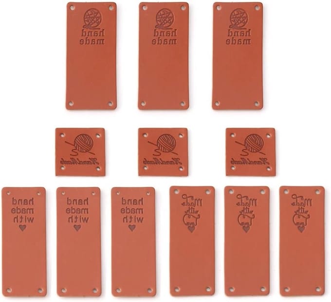 Handgemaakte PU Leren Labels - 40 Stuks Voor Kleding, Accessoires en Handwerk