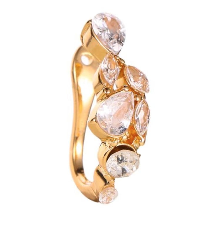 Ear cuff met steentjes | goud gekleurd