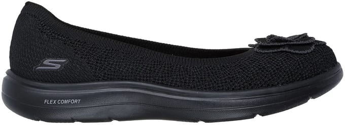 SKECHERS Dames On-The-GO Flex Radiant Flora Ballerina 138451 BBK Black