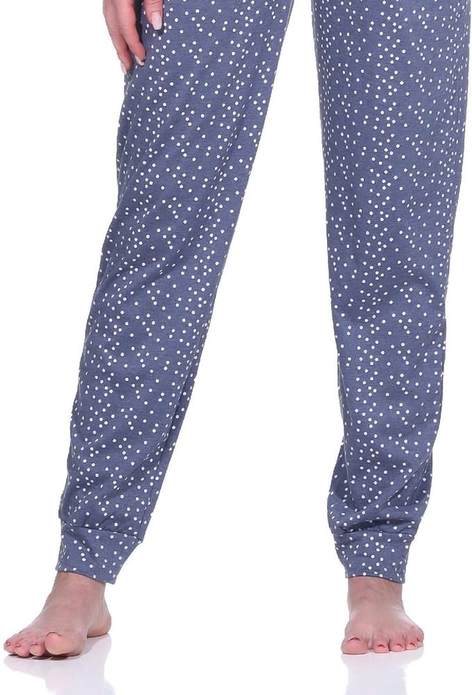 Damespyjamabroek lang mix & match in polka-dot look - ideaal om te combineren