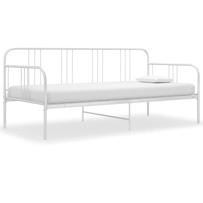 vidaXL - Slaapbank - metaal - wit - 90x200 - cm